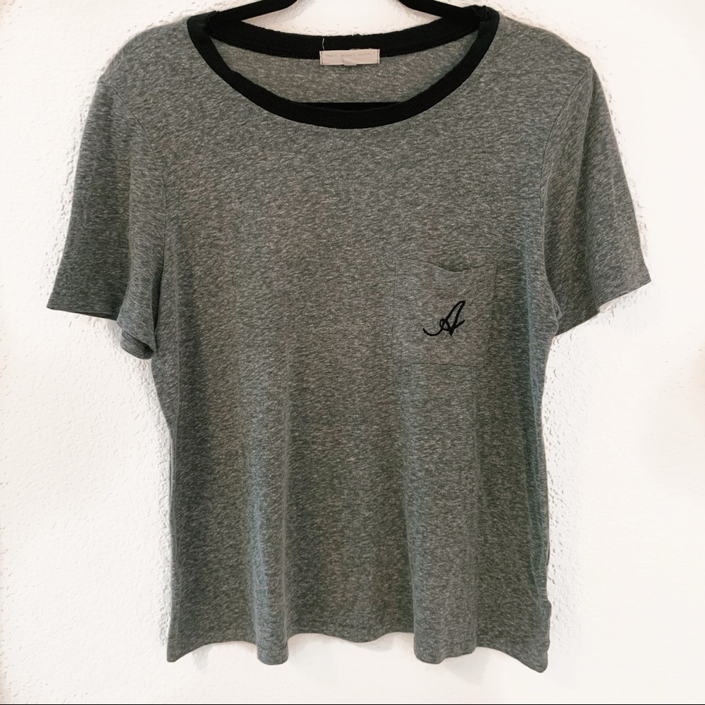 grey a initial pocket tshirt